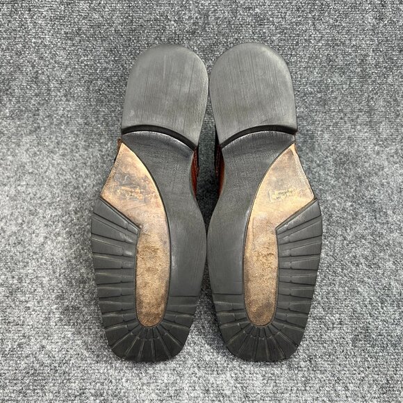 Skechers Motorcycle Boots Men's Size 11 Brown Leather Harness Buckle Square Toe - Picture 11 of 16